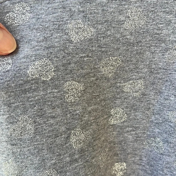 Talbots Tee 3X Gray with Metallic Silver All Over Heart Print. Cotton/Spandex - Picture 3 of 6